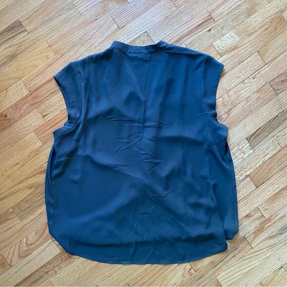 Halogen Beluga gray faux wrap front blouse - Picture 6 of 9